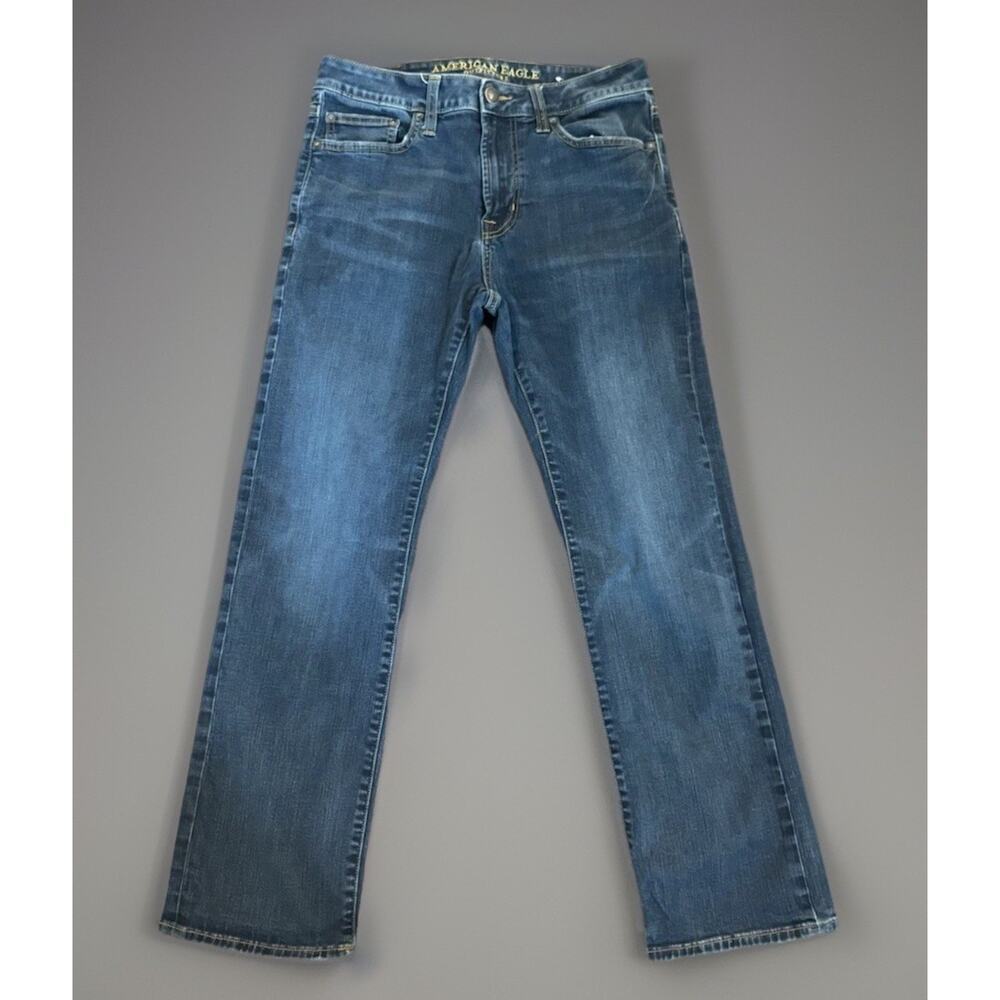 American Eagle Original Straight Extreme Flex Jeans Mens 32x30 Medium Wash Blue